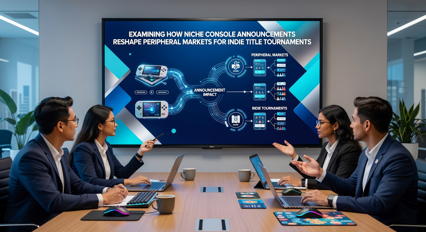 Players competing in an indie tournament using updated peripherals after a niche console announcement