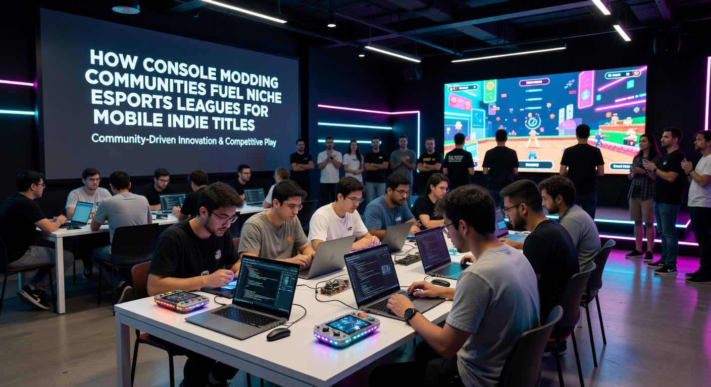 Players competing in a niche esports event using modified console setups alongside mobile devices