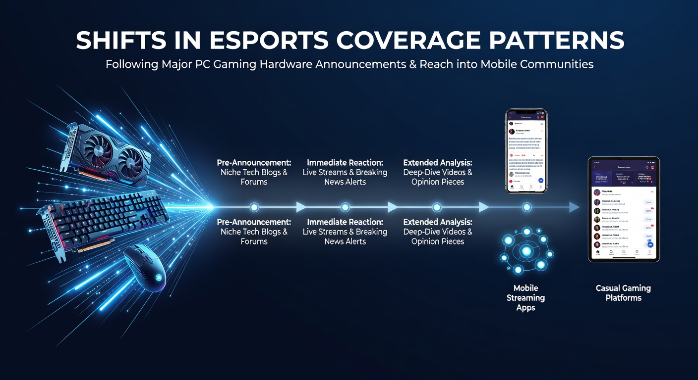 Esports analysts reviewing PC hardware impacts on coverage trends during a 2026 broadcast segment